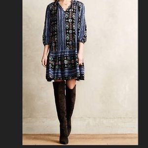 Holding horses Winter Moon Anthropologie dress
